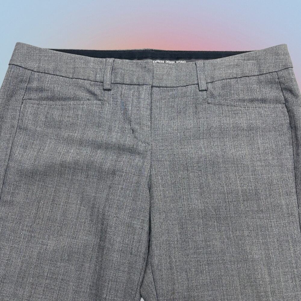 Express Gray Boot-Cut Dress Pants